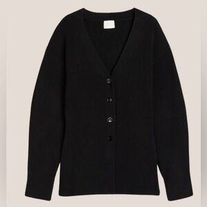 H&M fit and flare black knit cardigan